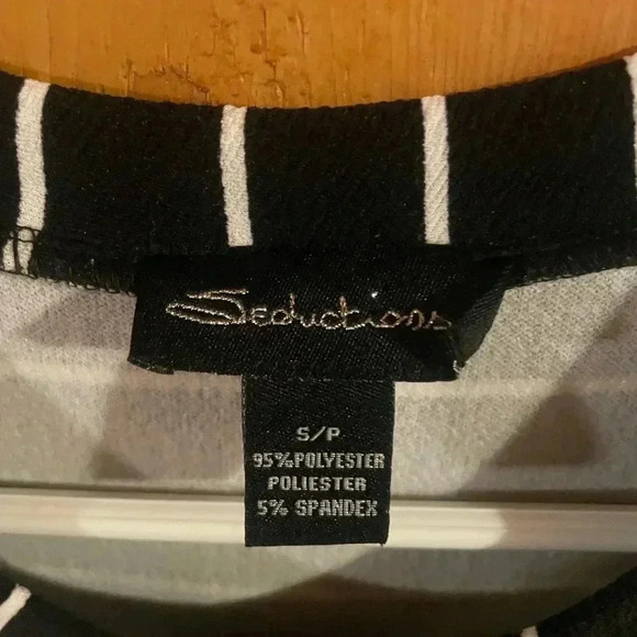 FREE💕 with purchase Woman’s sleeveless dress Seduction, black/white stripe, - Picture 5 of 16